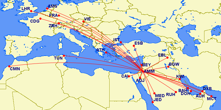 Middle East Airlines Route Map Trailer] Arabian Airlines - Coming Home - Aviationlads